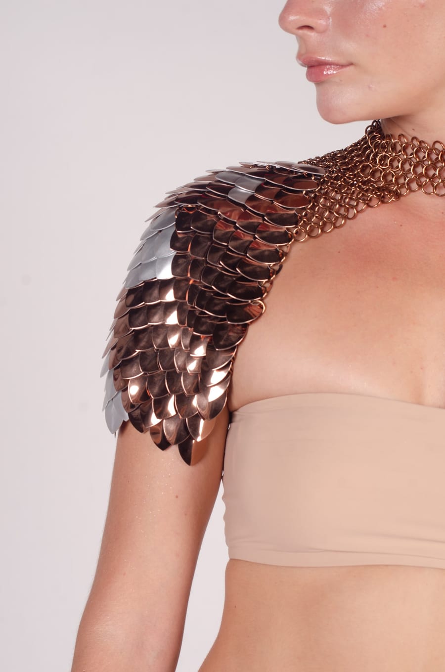Full look with metal scales